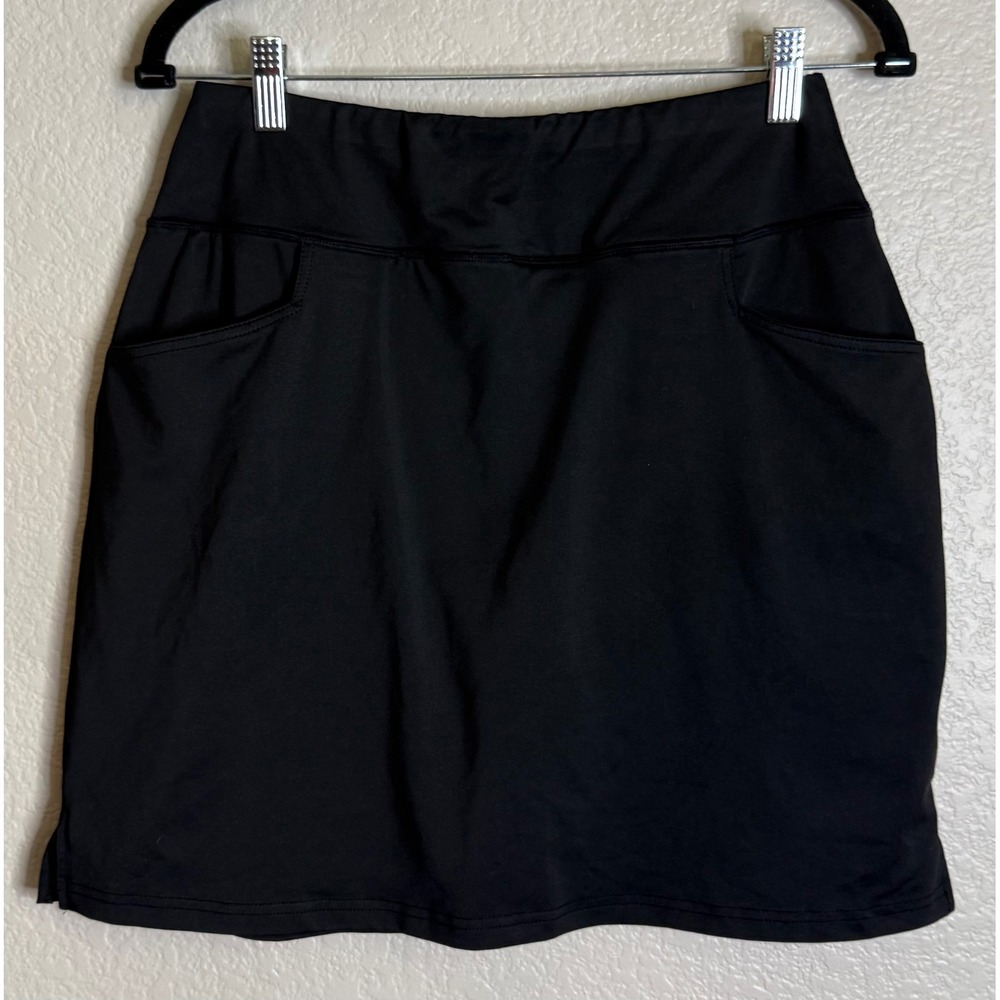 Coolrun Womens Medium Skort Black Active Athletic Golf Tennis Pockets Preppy